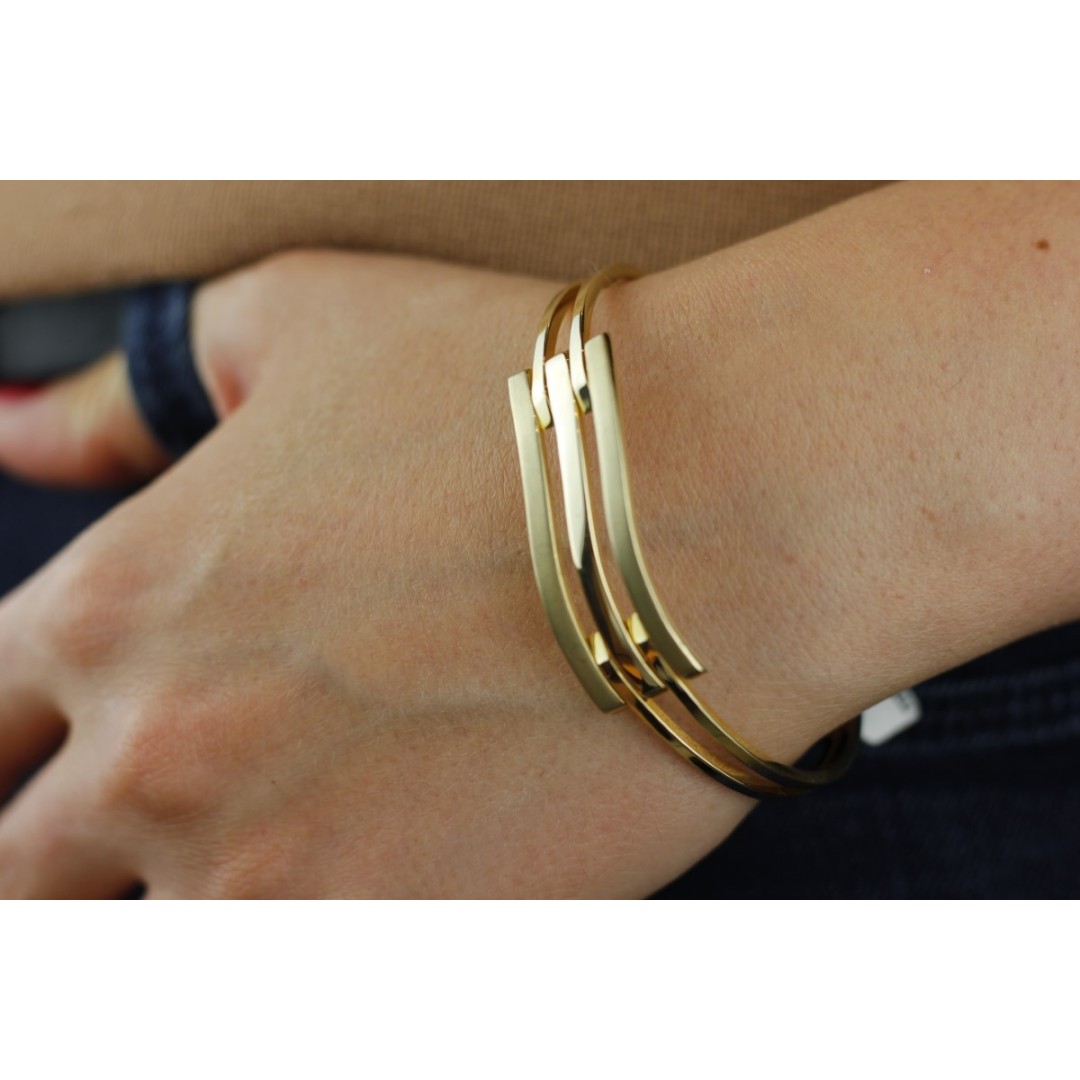 Altın Kaburga Kelepçe Bileklik