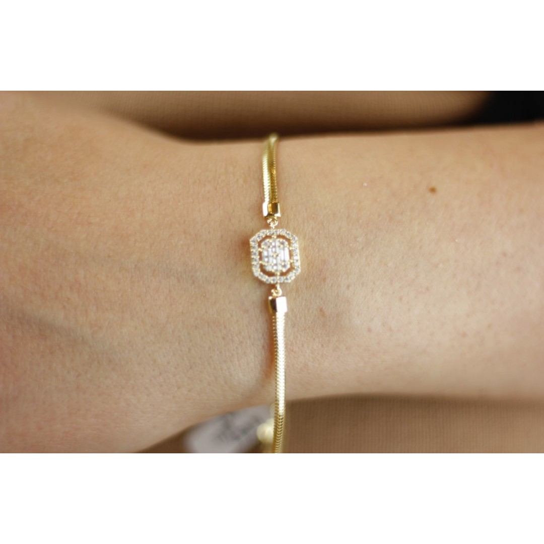 Baget Taşlı İtalyan Bileklik BL02371