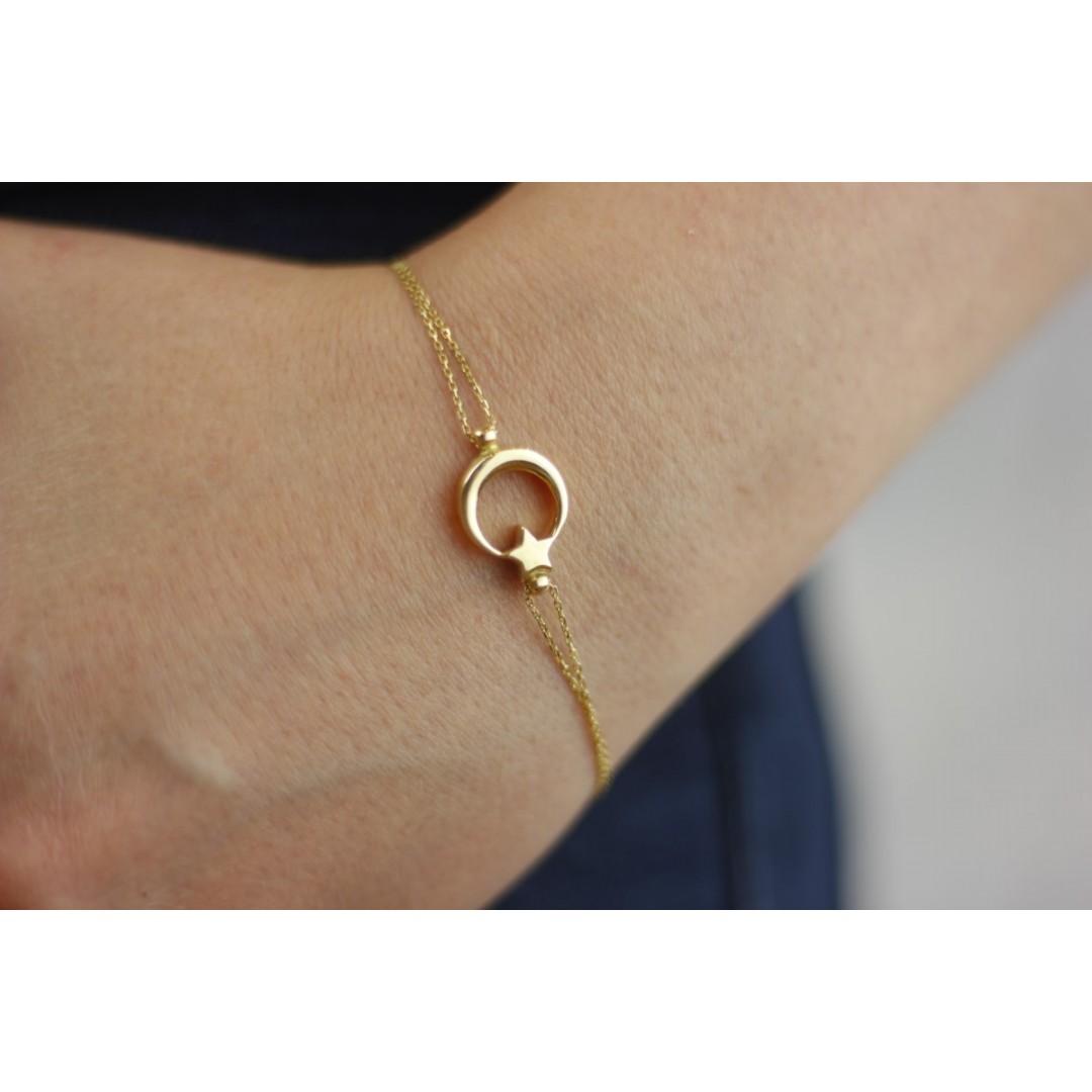 Ay Yıldız Altın Bileklik BL01174