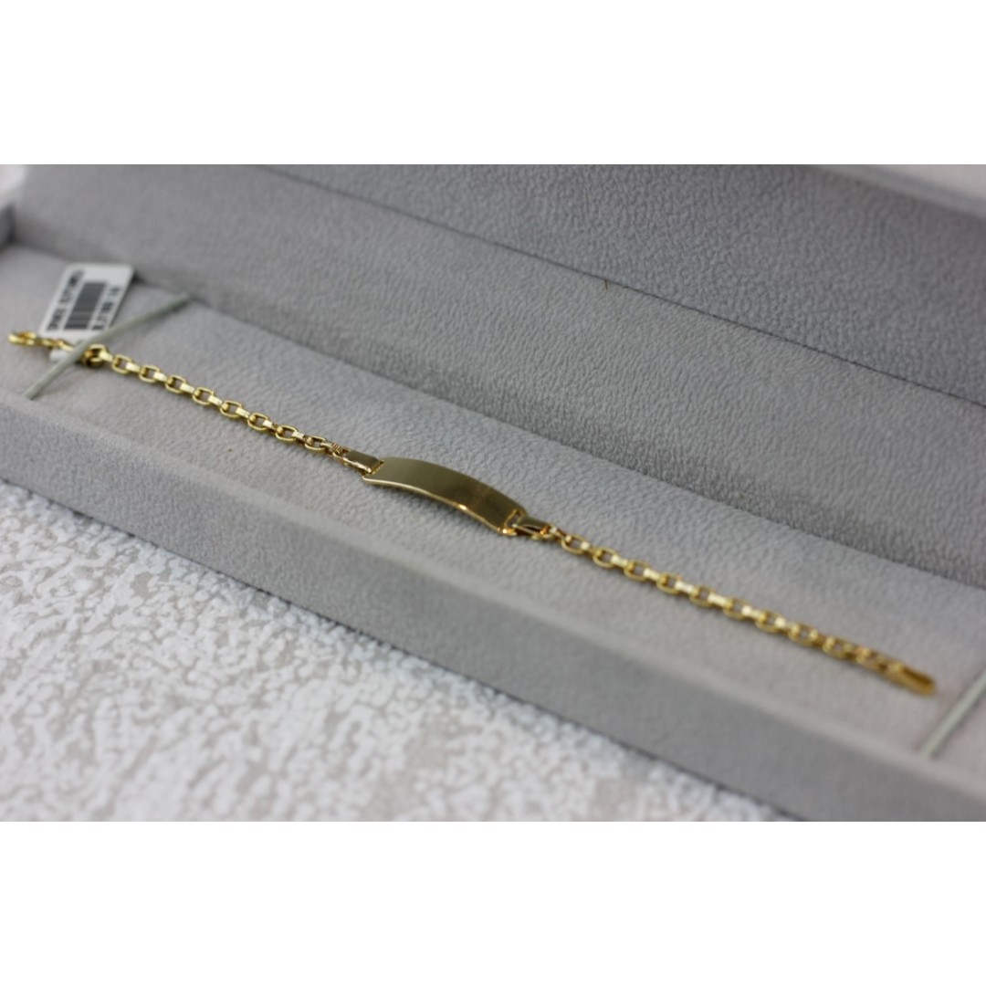 İnce Zincirli Düz Plakalı Çocuk Bilekliği BL01966