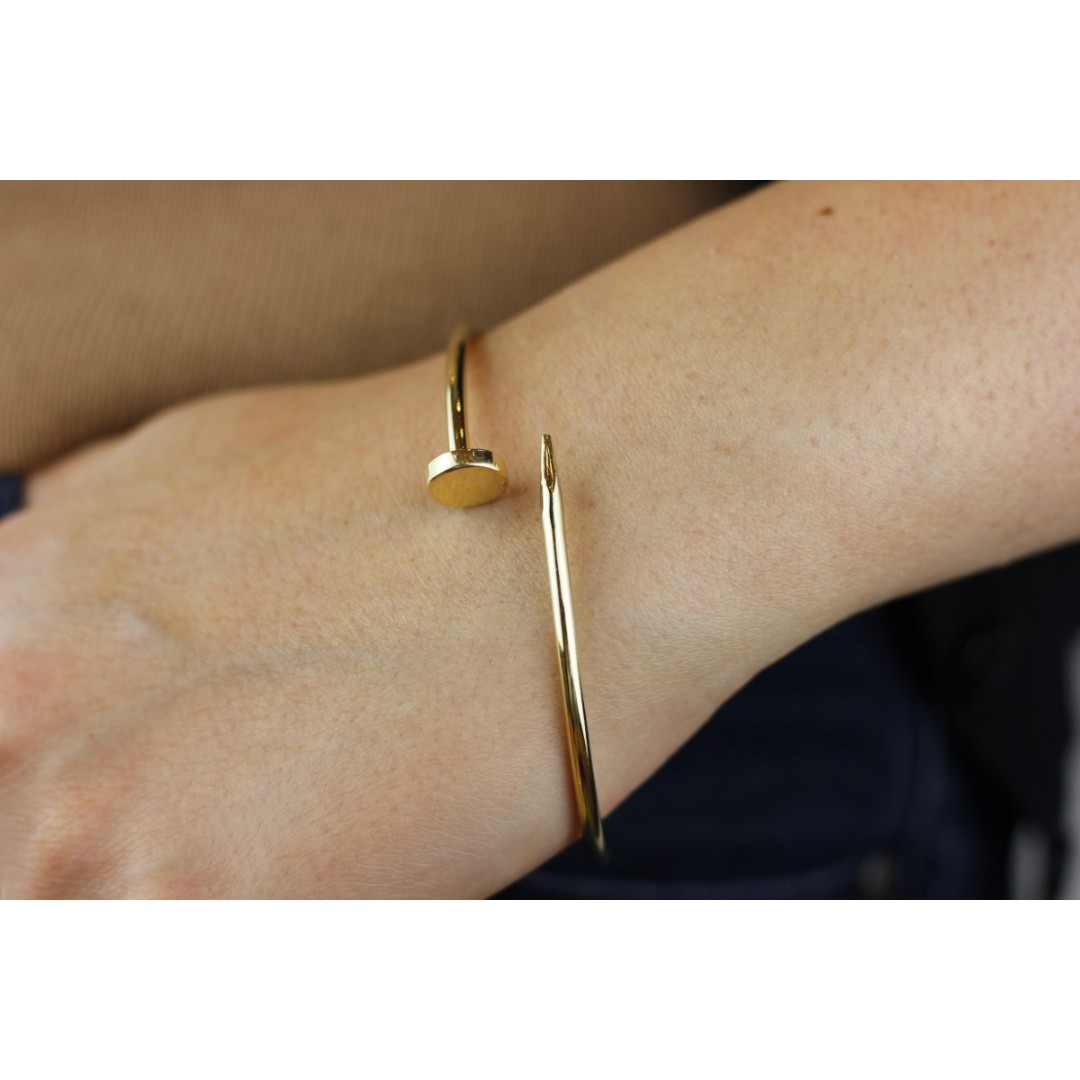 Çivi Modeli Altın Kelepçe Bileklik BL02228