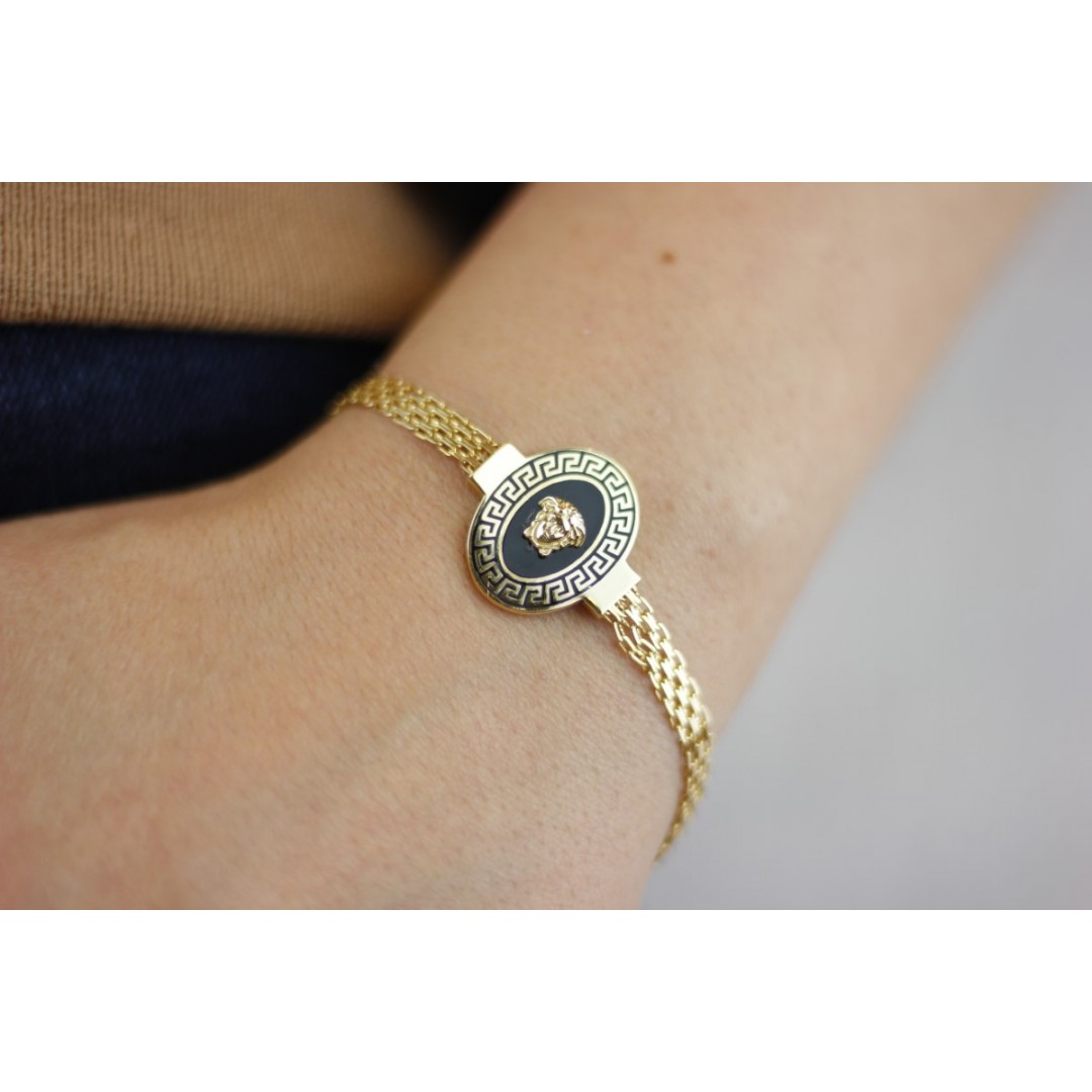 Medusa Figürlü Altın Bileklik BL02369