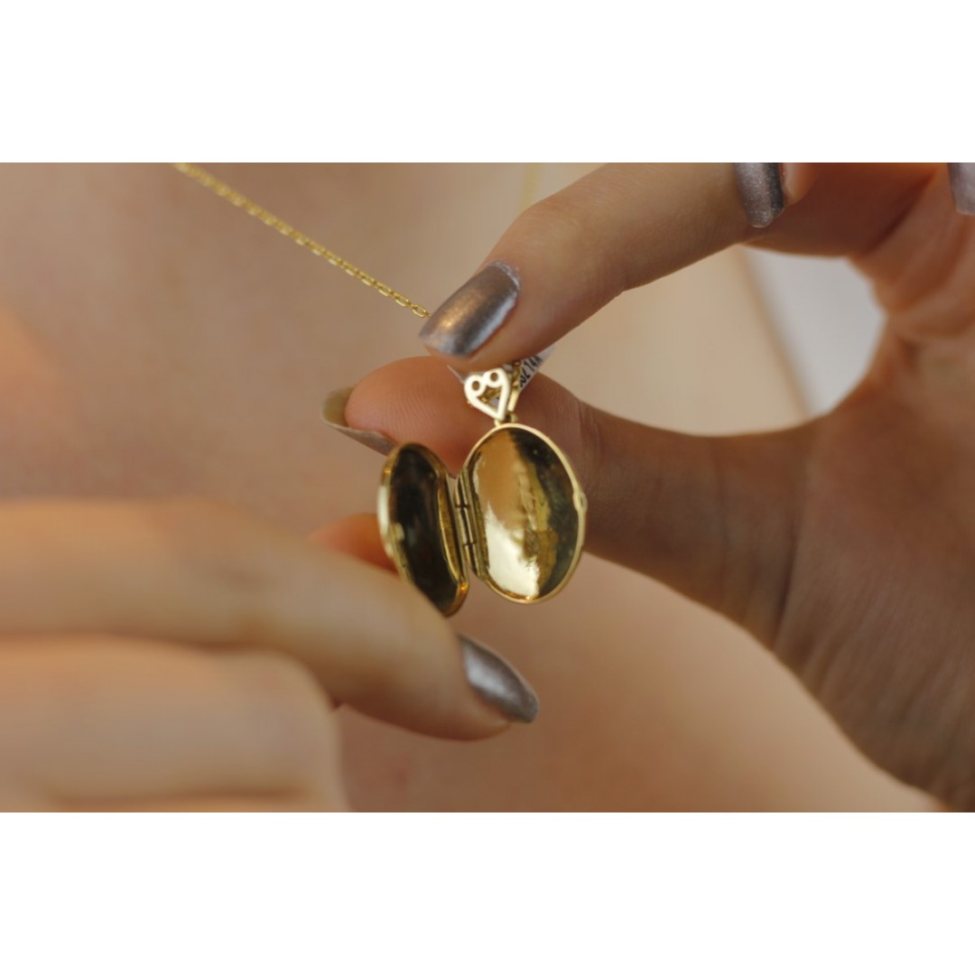 Fotoğraf Koymalık Kapaklı Kolye KL00832