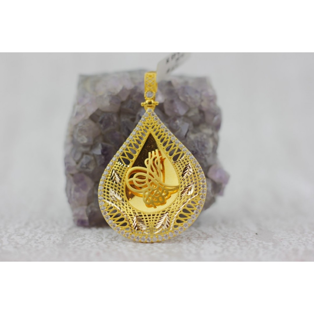 Damla Modeli Tuğralı Kolye Ucu KL00951