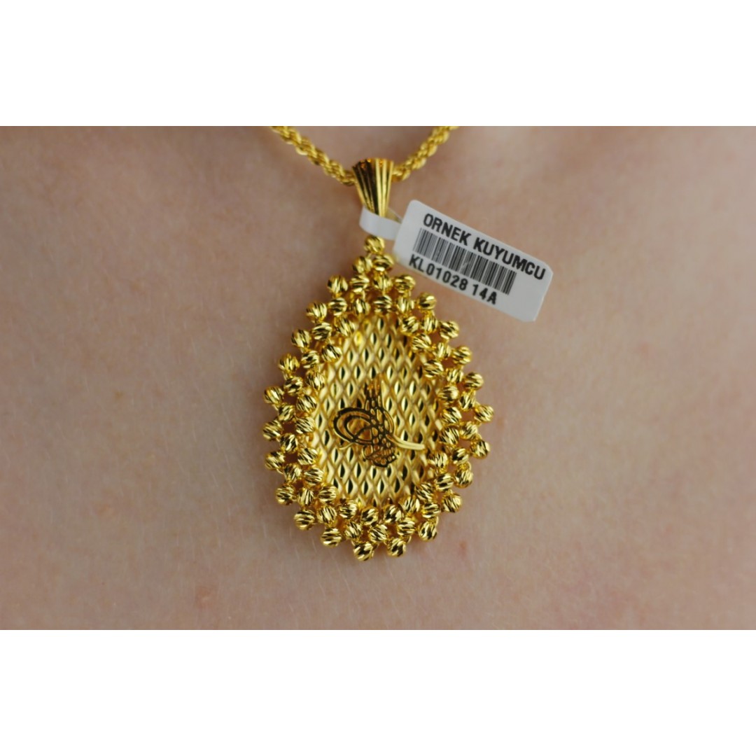 Dorika Toplu Tuğralı Kolye Ucu KL01028