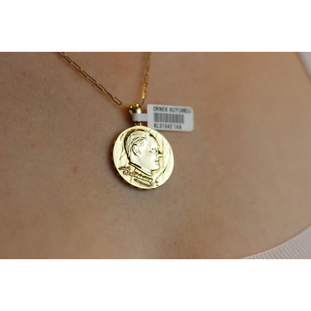 Ataç Zincirli Kemal Atatürk Kolye KL01042