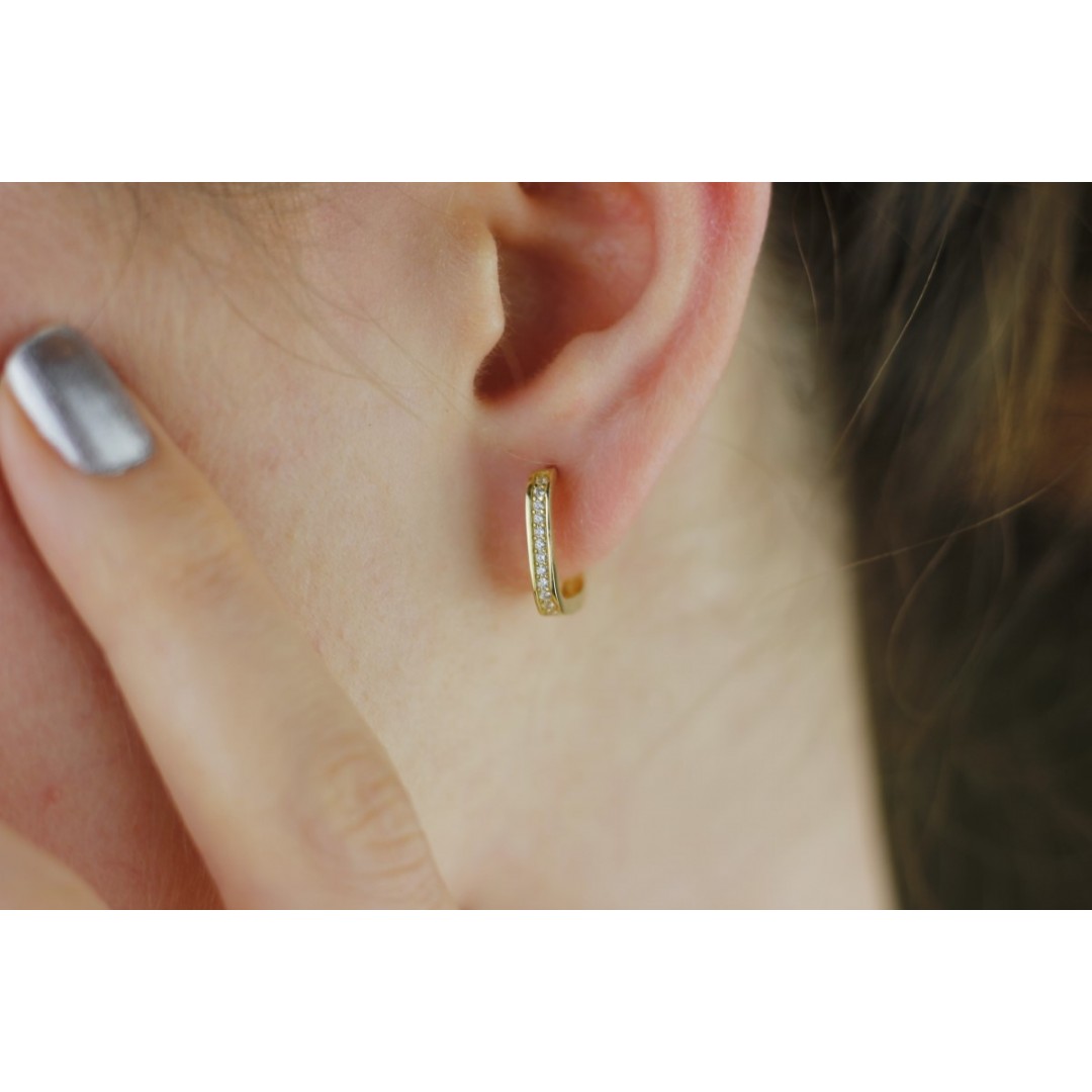 Taşlı Halka Küpe KP01708