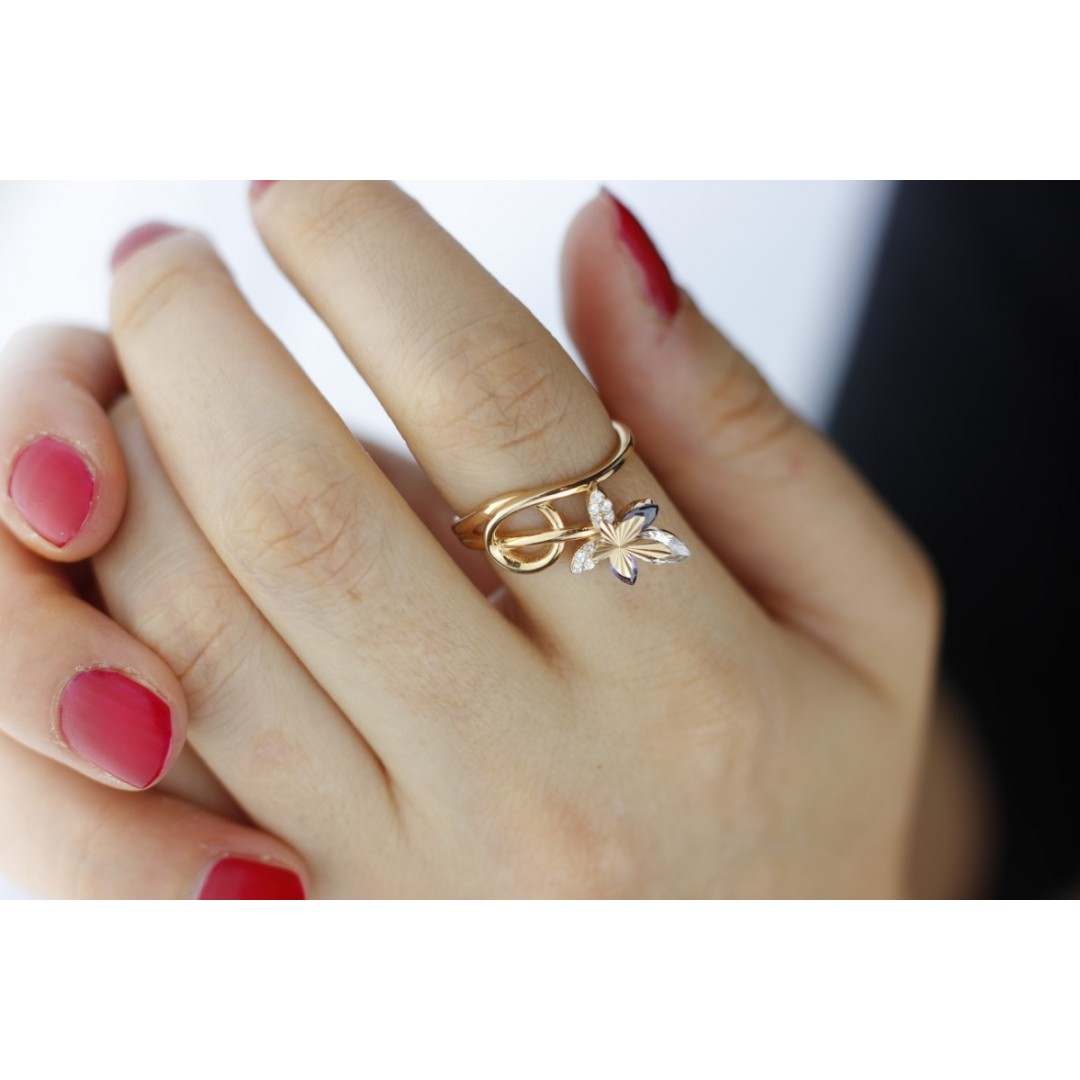 Çiçek Deseni Eklem Yüzüğü YZ01381