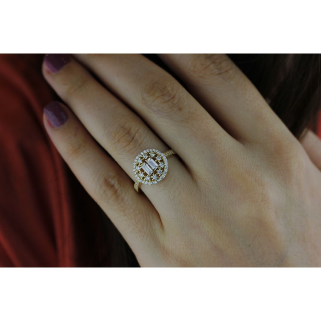 Çok Taşlı Baget Yüzük YZ01533