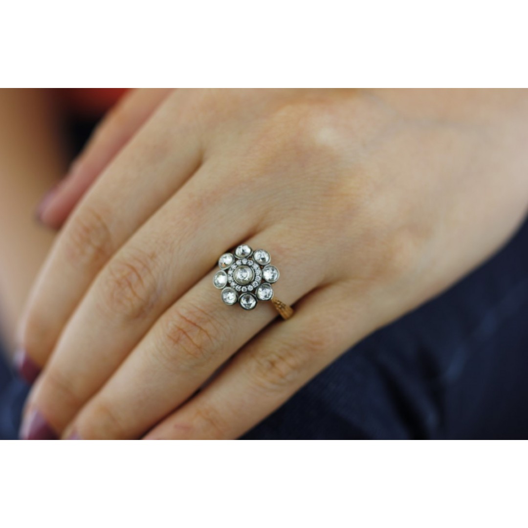 Elmas Görünümlü Altın Yüzük YZ01676