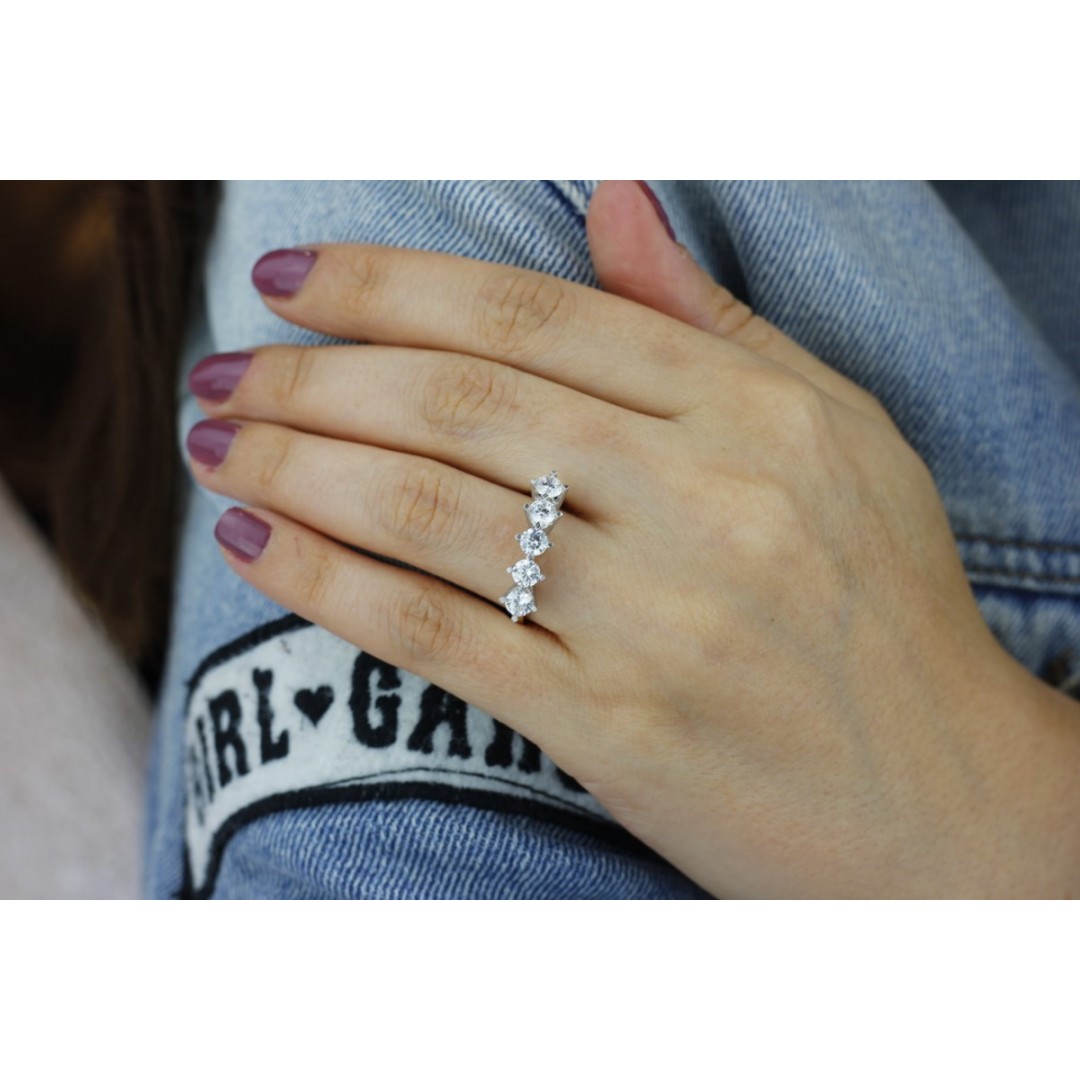 Çapraz Tırnak Sarı Beştaş Yüzük YZ01801