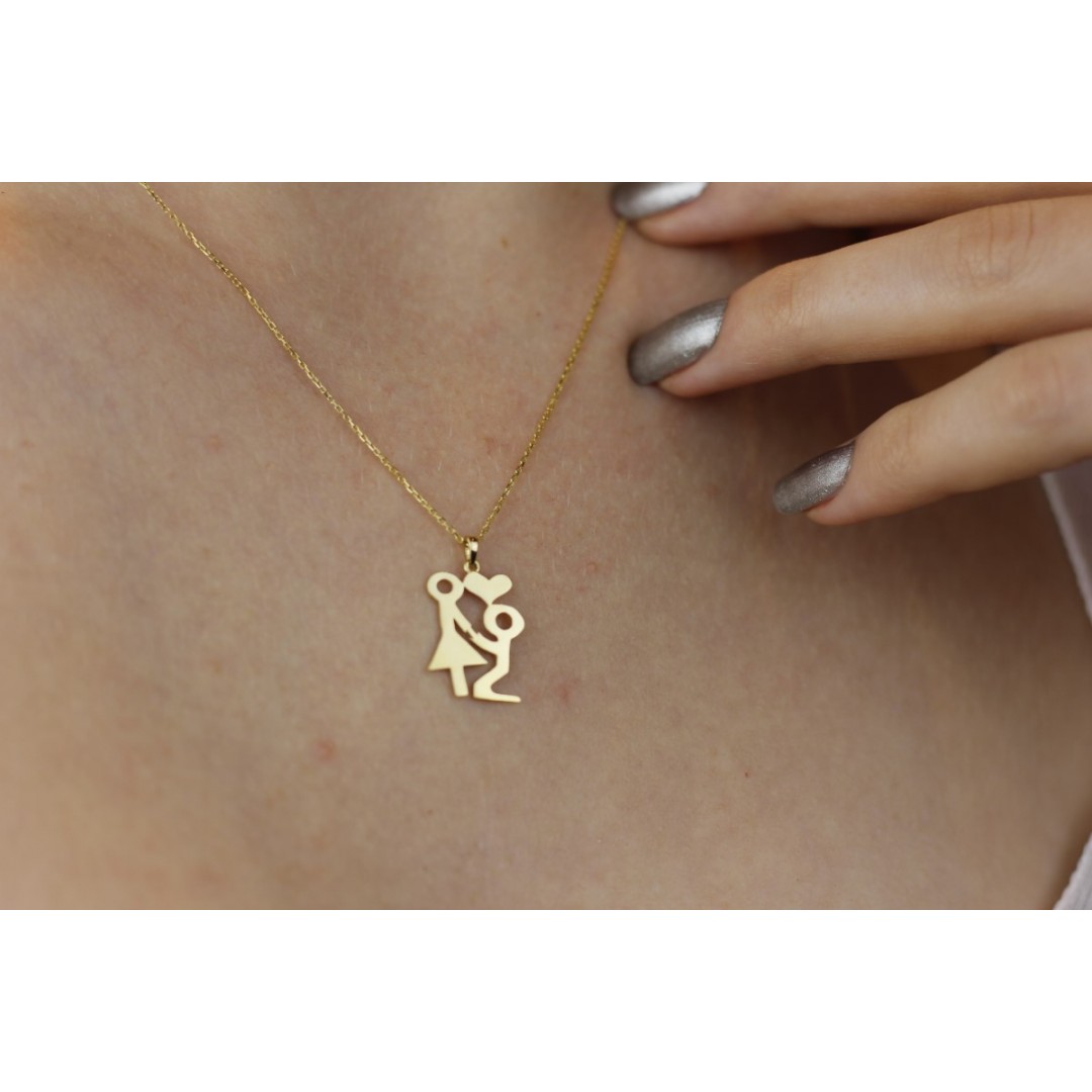 Evlilik Teklifi Figürlü Kolye ZN01879