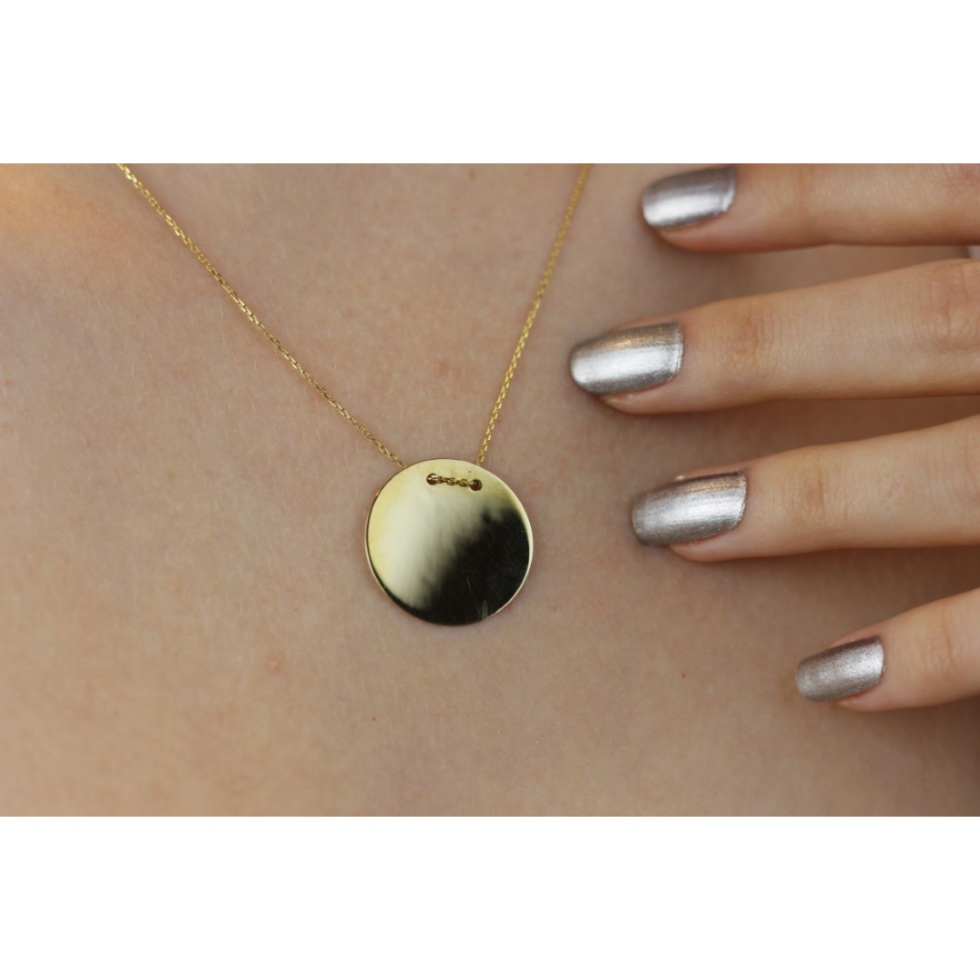 Sade Plaka Kolye ZN01992