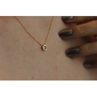 Altıgen Çerçeveli Tek Taş Kolye ZN02021